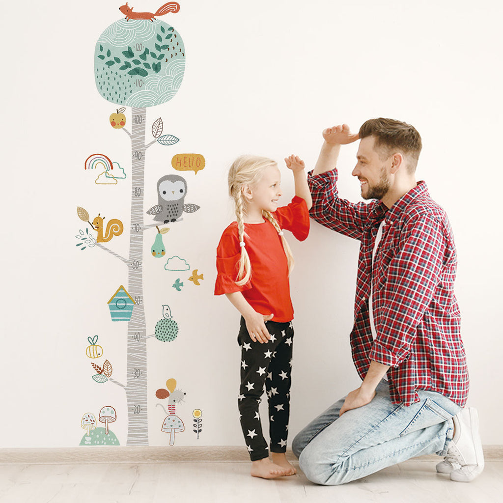 Color Forest Animal Tree Height Stickers Wall Stickers