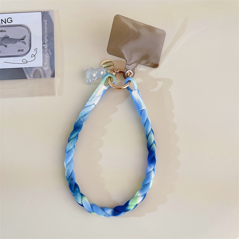 Short Mobile Phone Lanyard Luminous Bear Pendant Clip Anti-lost Wrist Strap Ornaments Universal Phone Pendant Portable Women