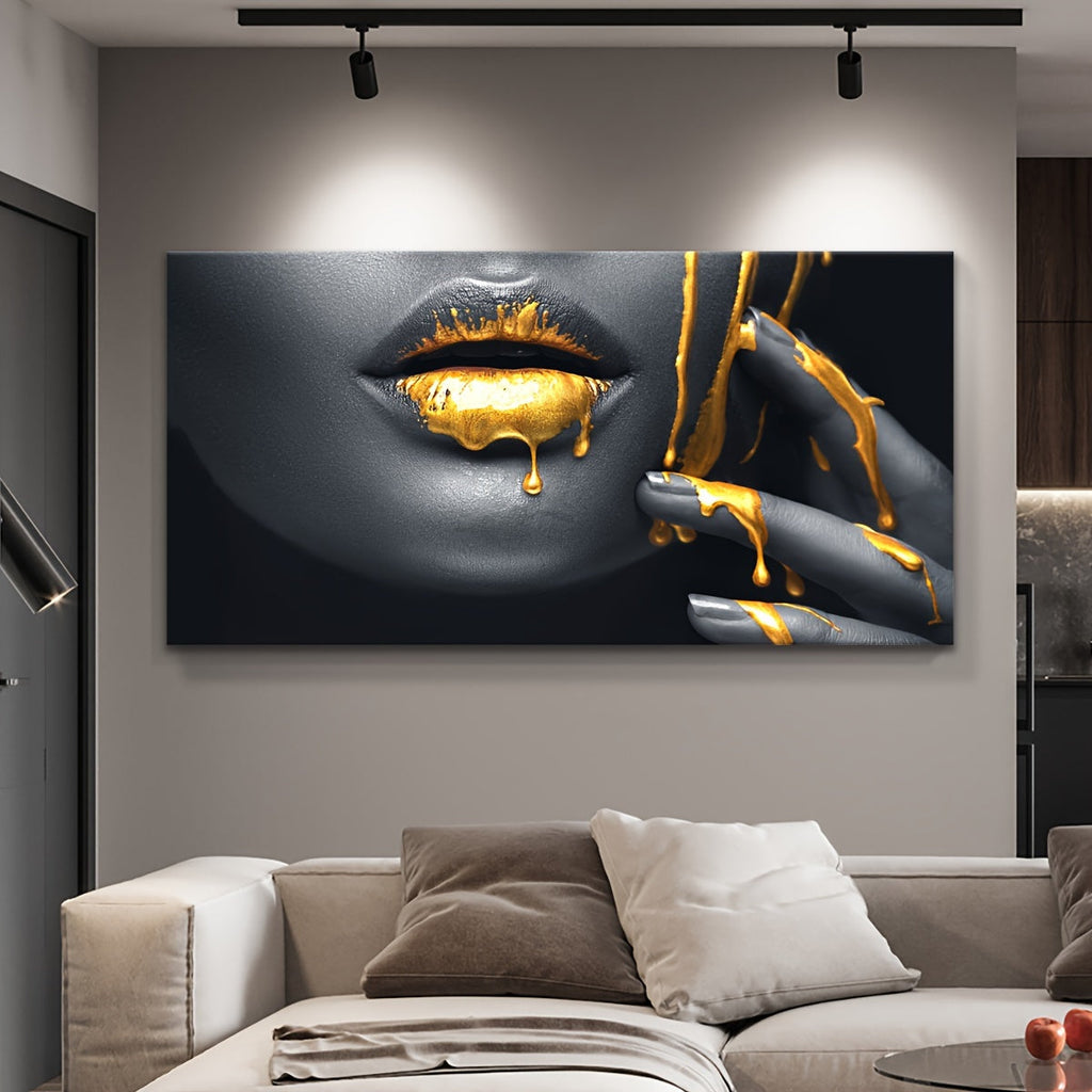 1pc Nordic Chic Framed Canvas Art Print - Waterproof & Odorless, Ink on Canvas, Pine Wood Frame, Transverse Orientation, Art Deco Fashion Theme, Ideal for Bedroom, Living Room, Office, and Dormitory Decoration Wooden Frame - Thickness 1.5inch
