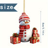 4pcs/1set Christmas Acrylic Snowman Christmas Tree Ornaments - 2D Cartoon Design Home and Garden Decoration