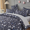 4/5Pcs Starry Sky Print Comforter Sets - Stain-Resistant, Hypoallergenic, And Lightweight Bedding For All Seasons - Twin/Queen Size Bed In A Bag With 100% Polyester Filling Halloween decor