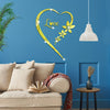 1pc Glamorous Romantic Heart Acrylic Mirror Wall Sticker - Self-Adhesive, Removable, 1mm Thick - Adds Romantic Charm to Living Room & Bedroom Decor - Vibrant, Durable & Easy to Apply