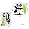 Creative clock panda wall stickers