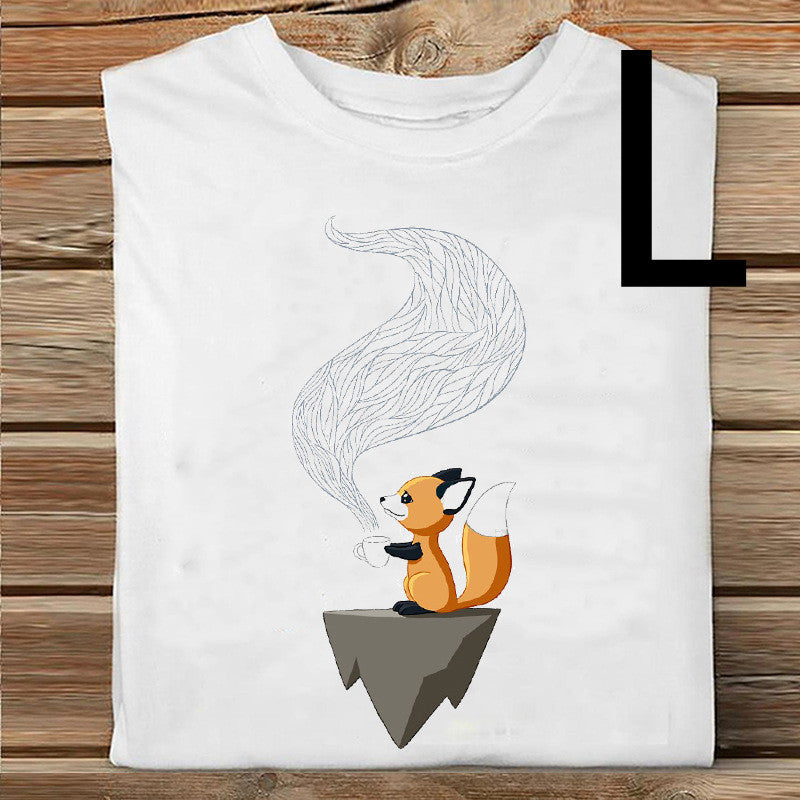 Women's Printed Casual Loose Round Neck T-shirt