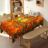 Autumn Harvest Pumpkin Tablecloth - Stain Glass Style, Waterproof & Wrinkle-Free, Perfect for Fall Decor, Theme Parties & Home Decoration, Indoor/Outdoor Use, for Autumn