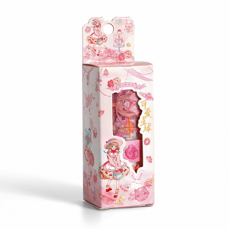 Cartoon Cute Girl Heart Fantasy Land Series Journal Material Tape
