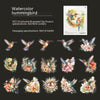 Flowers And Birds Set Watercolor Journal Decoration Material Paper