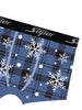 Stylish Multi-color High Quality Series - 4 Pcs Men's Snowflake Plaid Print Stretchy Boxer Briefs - Comfy & Quick- Drying & Breathable Underwear Set