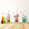 Creative Wall Decorations Plants Potted Wall Stickers