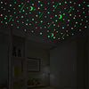 Fluorescent Meteor & Moon Wall Decal - Removable PVC Sticker for Bedroom, Living Room, Bathroom, Kitchen, and Playroom Decor