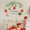 2024 Christmas Wall Decor Set - Self-Adhesive PVC Stickers with Festive Bells, Reusable Holiday Atmosphere Home Accents