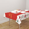 Christmas tablecloth - Christmas Festive Disposable Tablecloth - Machine-Woven Plastic PE - Deck the Halls in Style