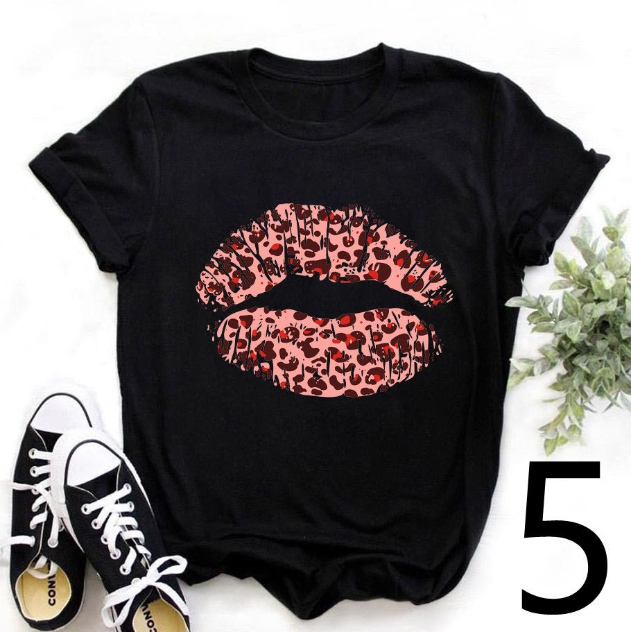 Women's Printed Loose Bottoming Shirt Top