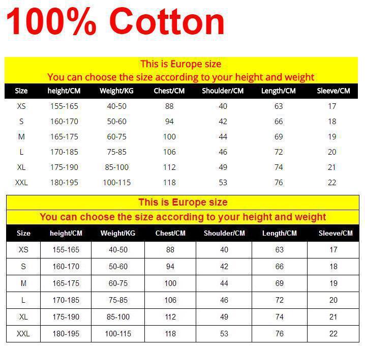 Cotton T-shirt fashion print short sleeve