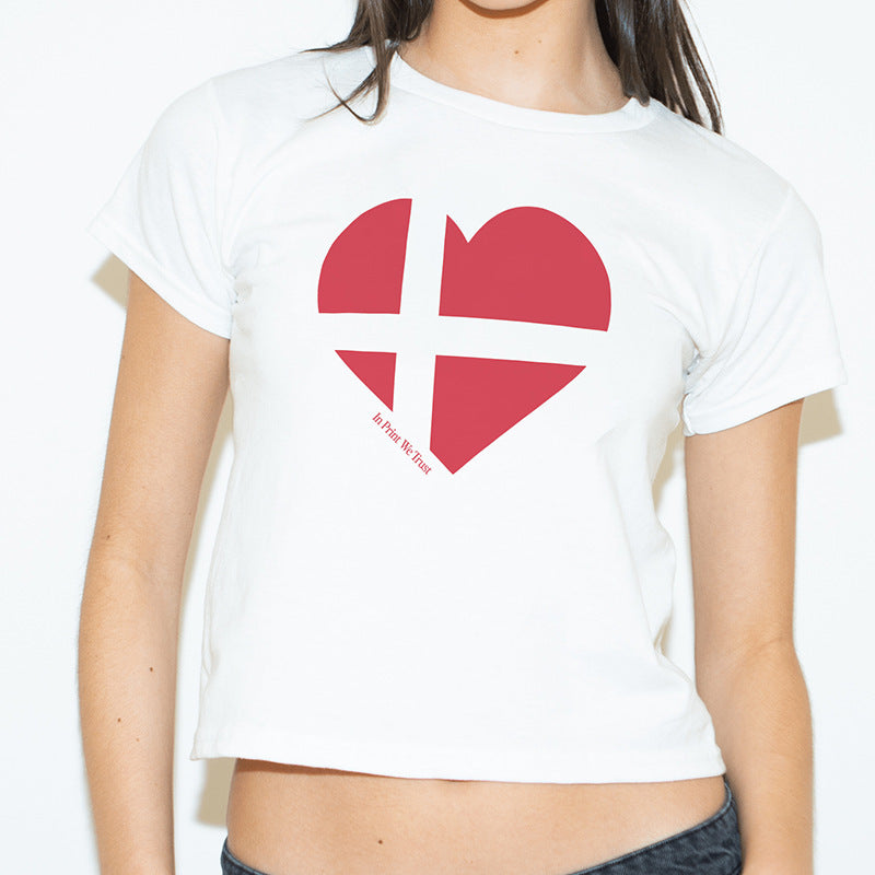 Slim-fit Sexy Gothic Cropped T-shirt