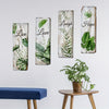 4pcs, Green Plant, English Decorative Painting Wall Sticker, Background, Home Decoration, Wall Sticker, Self-adhesive, Wholesale, 5.9in*17.7in