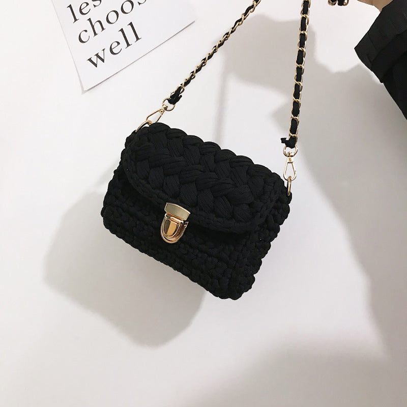 Hand-woven bag diy material bag