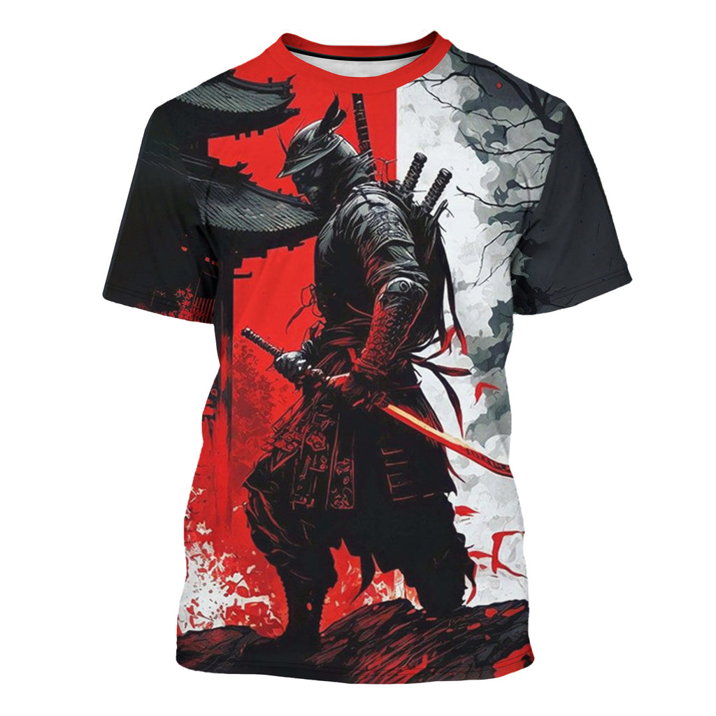 Versatile Men's Casual 3D Printed Short Sleeves