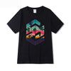 Summer And Autumn Pattern Printed Short-sleeved T-shirt Youth Printing Moon Maze Creative Short-sleeved T-shirt