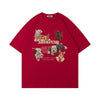 Hip Hop Retro Cartoon Printed Short Sleeve Men