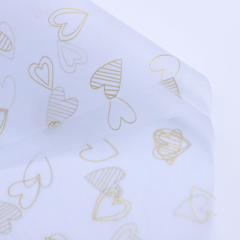 Romantic Hollow Love Mg Tissue Paper 28 Pieces