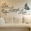 Live Love English Quote Creative Butterfly Wall Stickers - Young adults and interior designers - Embellishment, Feature, Patterned, Shape, Style, Theme, Substance, Finish, Reusability, Installation, Detachable - Suitable for Home Decor, Bedroom Decor,