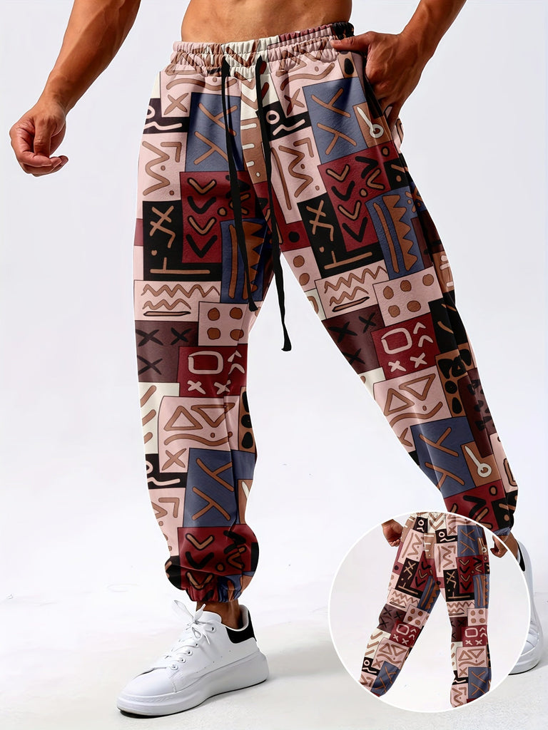 3D Digital Pants Authentic Casual Pants Classic Cargo Pants Men's Waist Men's Fashion Trend Pants Casual Sweatpants for Polyester Jogging Bottoms Paisley Beach Pants Fit Tapered Pocket Slim Pants Summer Loose Pants Twill Regular Pants Outdoor Pants