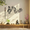 Unique Music Notes Metal Wall Art - 15.75" x 8.61" Minimalist Sculpture, Modern Home Decor, Creative Gift for Musicians and Housewarming