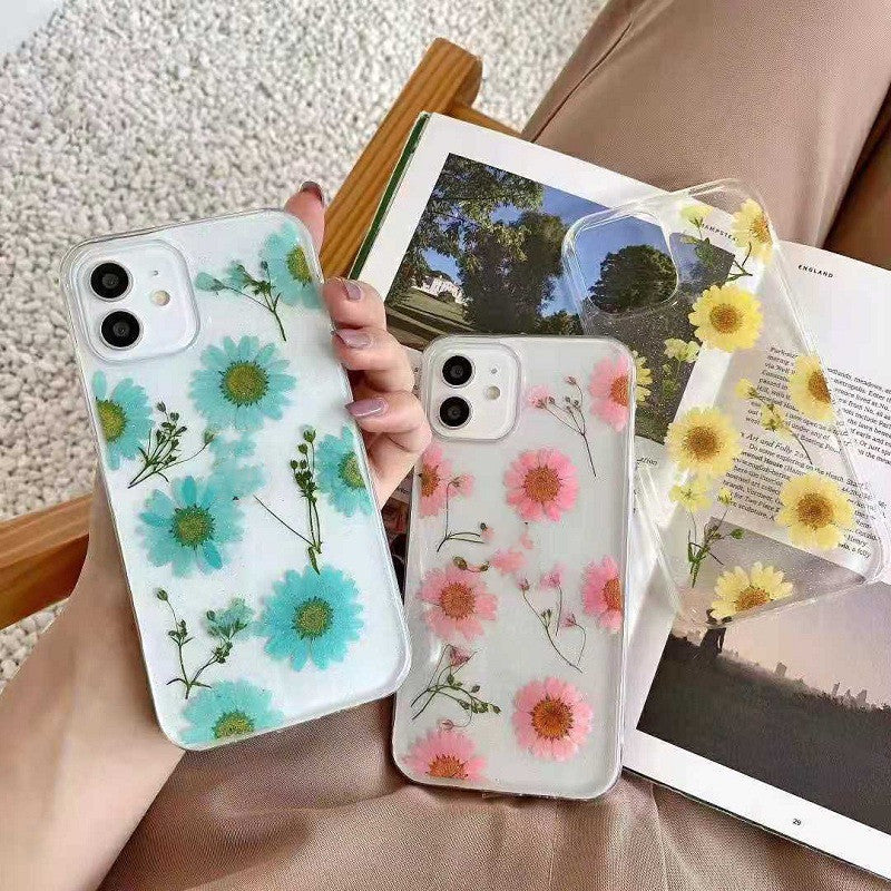 Epoxy Daisy Immortal Flower IPhone13Pro Mobile Phone Case Suitable