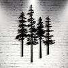 Rustic Metal Pine Tree Wall Art - Nature lovers, Farmhouse decor enthusiasts, Office workers, Homeowners - Fabrication, Nylon - Suitable for Living Room, Office, Farmhouse