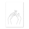 Creative Line Art Character Living Room Decoration Painting Simple Modern Frameless
