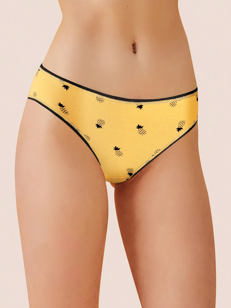 6pcs Breathable Cute Cartoon Print Panties, Comfy Women's Lingerie & Underwear