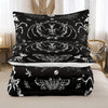 2/3pcs Modern Gothic Comforter Set, Black And White Moth Print Bedding Set, Soft Comfortable And Skin-friendly Comforter For Bedroom, Guest Room (1*Comforter + 1/2*Pillowcase, Without Core)