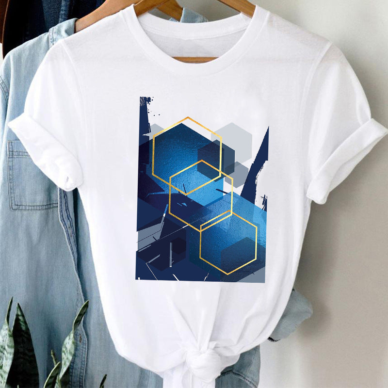 Women's Student Loose Plus Size Clothing Korean Style Versatile Top