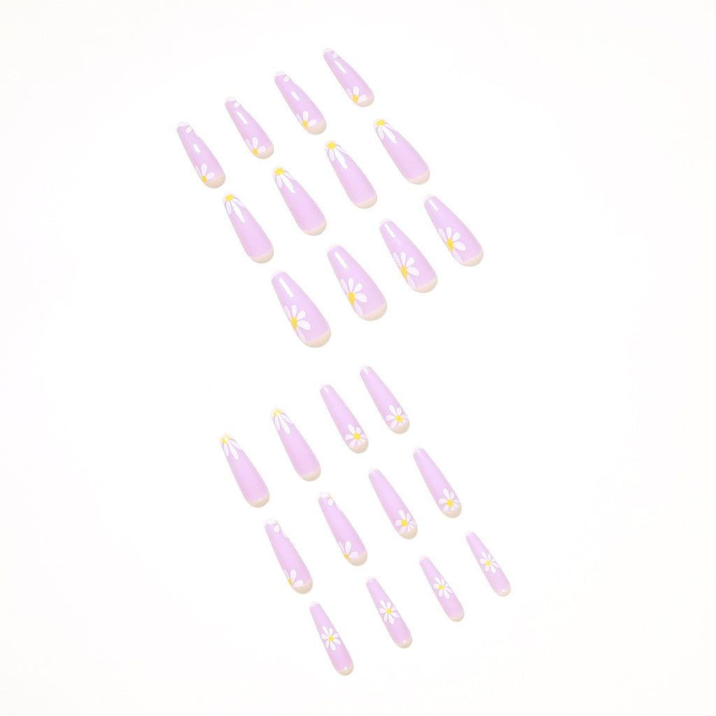 False Nail Pastoral Style Fake Nails Foreign Trade Cross Mirror Direct Supply Nail Stickers Nail Patch Wear Nail Finished Product