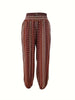 Trendy Tribal Print Jogger Pants - Comfortable Button Detail, Boho Loose Fit for Spring & Summer - Womens Fashion Essential