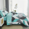 8 Pieces Teal Comforter Set Queen Size Bed In A Bag Set Geometric Bedding Quilt Set Luxury Chevron Printed Teal And Grey Bedding Down Alternative Comforter Soft Microfiber Turquoise Comforter With 200g Microfiber Filling Lightweight For All Seasons