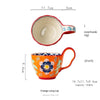 Handmade Large Capacity Painted Irregular Breakfast Cups For Household Use