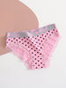 5pcs Letter & Heart Print Briefs, Comfy & Breathable Lace Trim Intimates Panties, Women's Lingerie & Underwear