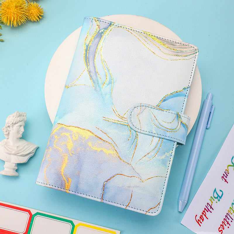 6 Loose leaf Binder Journal Book Marbling Notebook