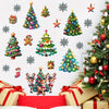 Christmas Cheer Wall Decals - Removable PVC Stickers with Tree, Reindeer & Snowflakes for Living Room and Bedroom Decor