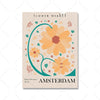Floral Vintage Poster Canvas Print Mural