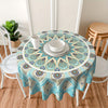 Mandala Style Polyester Round Tablecloth - Handmade Woven 59.84inch Decorative Table Cover