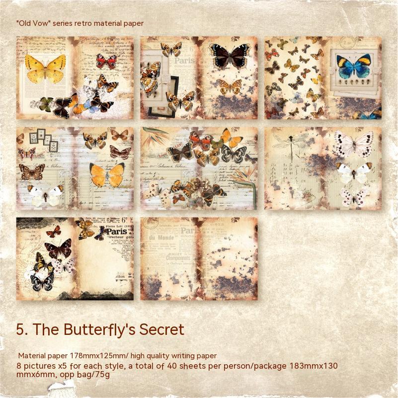 Plant Flower Butterfly Journal Decoration Base Background Paper
