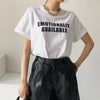 Simple Casual Round Neck Letter Printing Design Short Sleeves