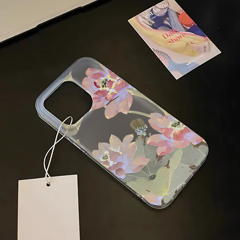 Lotus Suitable For Iphone15promax Phone Case Drop-resistant