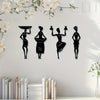 African Women Silhouette Metal Wall Art Decor - Women, Homeowners, Interior Decor Enthusiasts - Metal - Suitable for Home Decor, Living Room, Kitchen