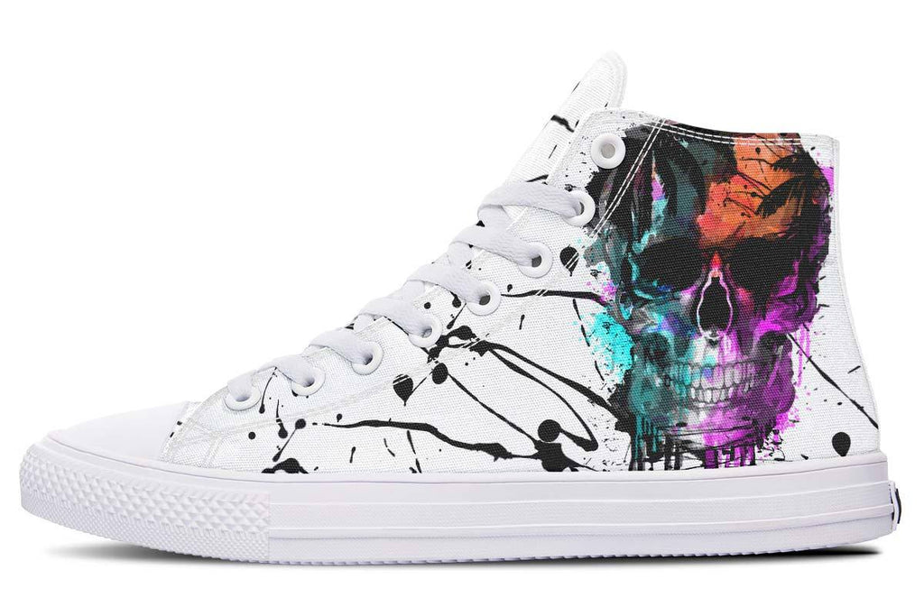 Printed Couple High-top Canvas Shoes