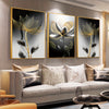 3pcs Frameless Modern Luxury Flower Painting, Wall Art Canvas Painting, Art For Living Room Cuadros Decor, No Frame, 15.7*23.6in