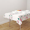 Christmas tablecloth - Christmas Festive Disposable Tablecloth - Machine-Woven Plastic PE - Deck the Halls in Style